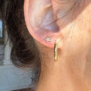 Zofia Day Co 14k Gold Tube Hoops